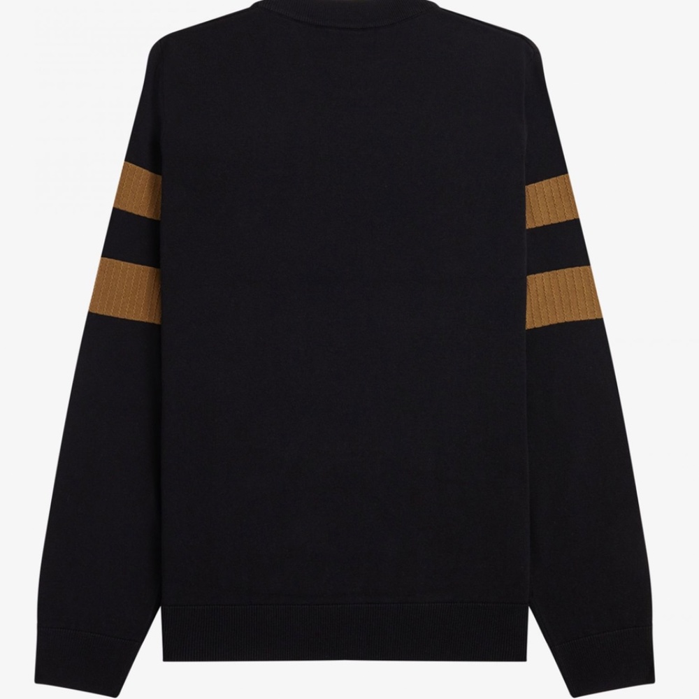 Fred Perry K4533 Black/Tan Sweater - Size Sml - MSRP $175 - BNWT - SAVE $125.00 - Picture 5 of 5